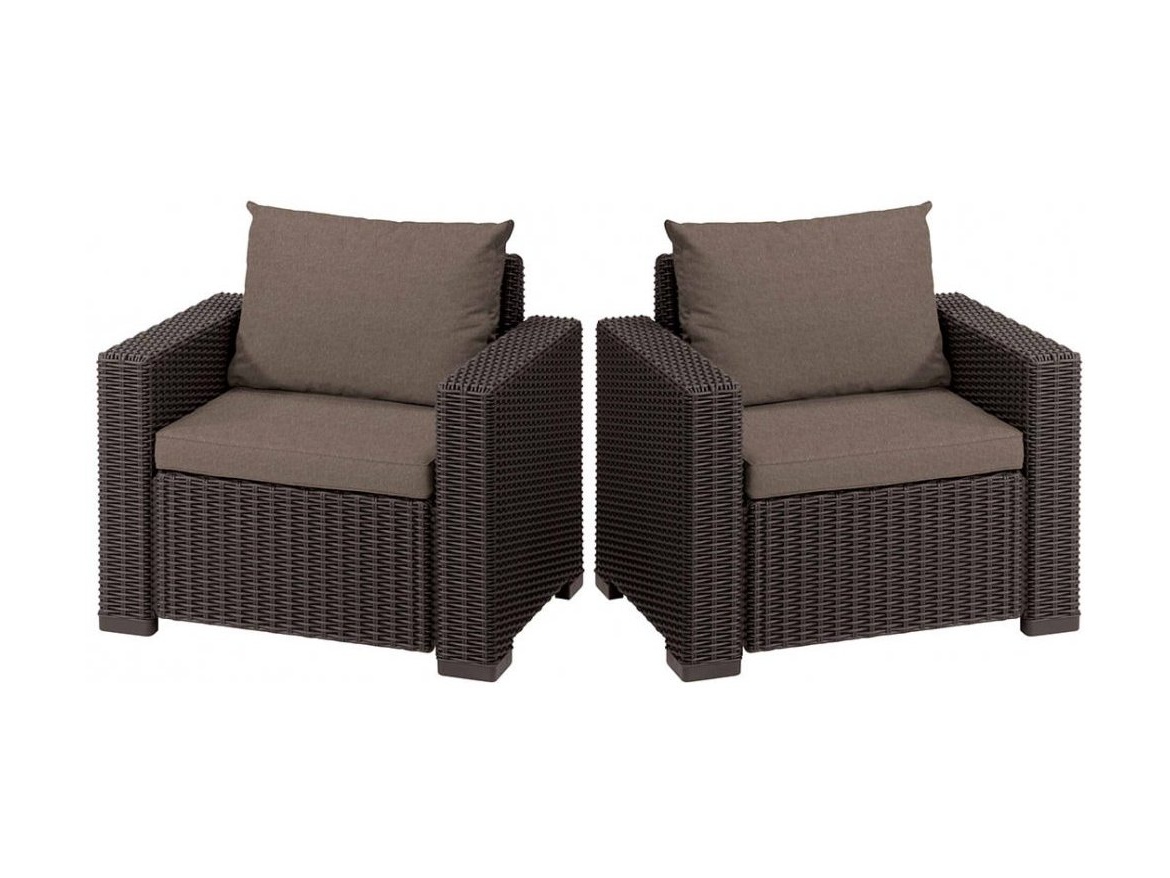 Keter Zahradní křesla  California Mix&Match Chair - 83 x 68 x 72 cm - 2ks - hnědá