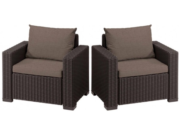 Keter Zahradní křesla  California Mix&Match Chair - 83 x 68 x 72 cm - 2ks - hnědá