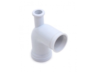 Drtiče –  EcoMaster Odpadní koleno závitové s přídavným vstupem - bílé