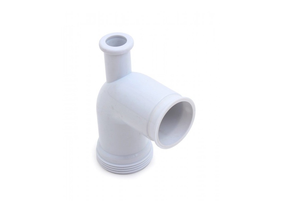 Příslušenství k drtičům EcoMaster Odpadní koleno závitové s přídavným vstupem - bílé
