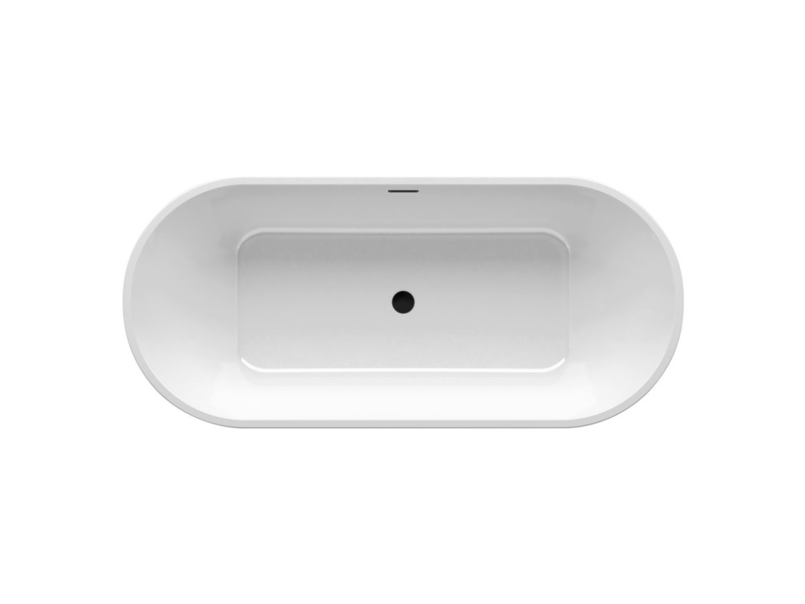 Ravak Vaňa Solo 178x80, voľne stojaca, biela, krytka prepadu a odtoku čierna