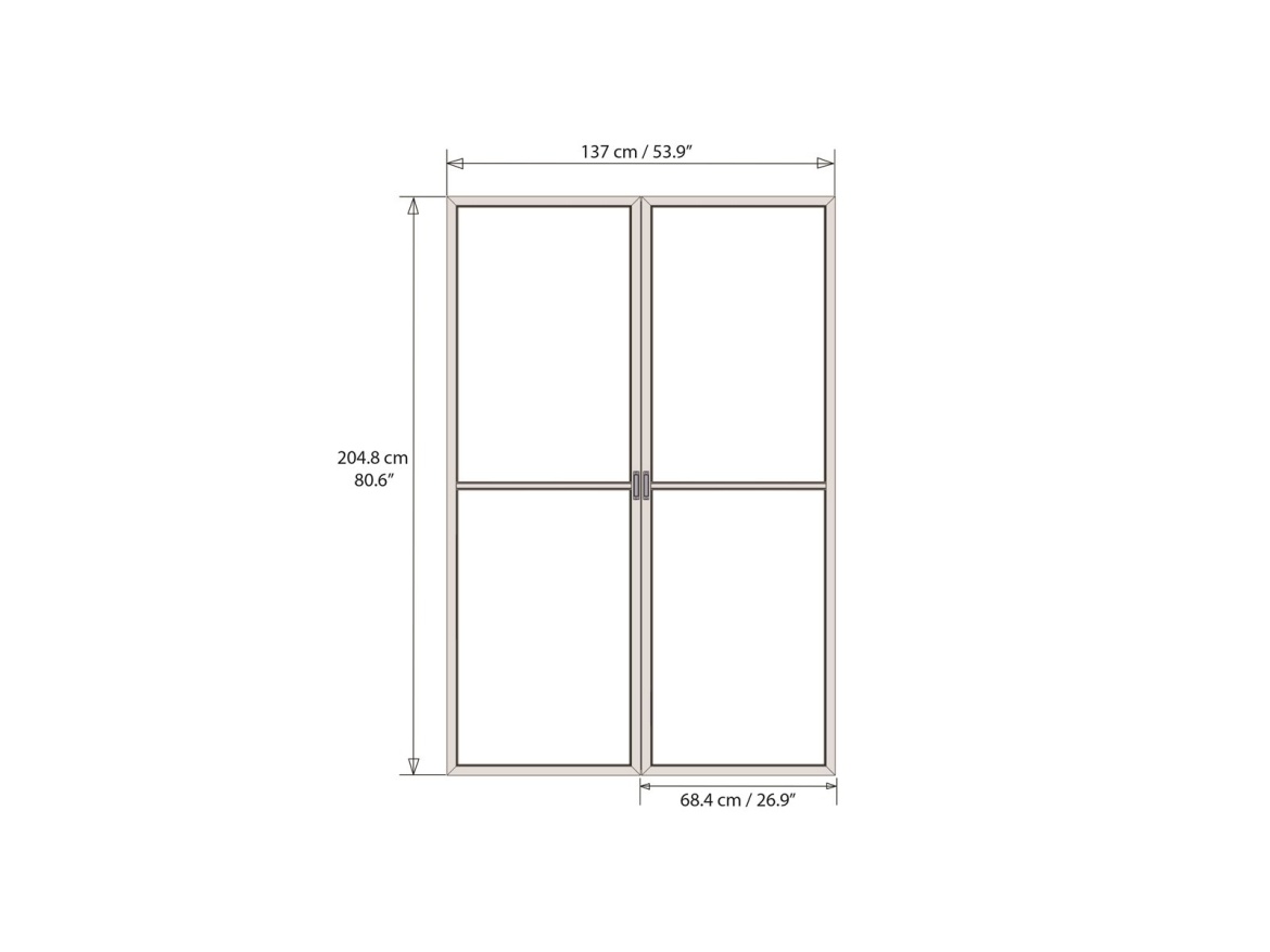Palram Dveře s moskytiérou pro Torino 3 x 4,25 (šedé)