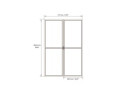 Palram Dveře s moskytiérou pro Torino 3 x 4,25 (šedé)