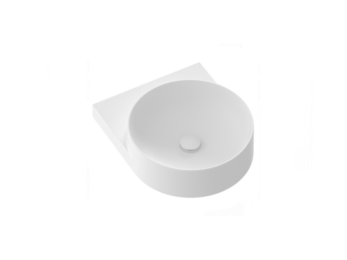 Ravak Umyvadlo Yard 40, bez otvoru pro baterii, bez přepadu, bílá matná