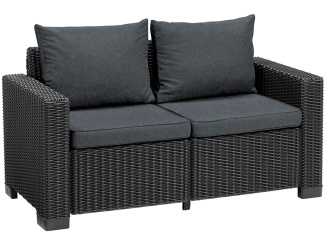 Pohovky –  California dvojsedadlová pohovka grafitová 231563