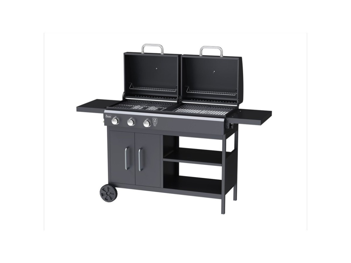 Hybridní gril  na plyn i dřevěné uhlí Activa Combo III