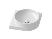Ravak Umyvadlo Yard 45 C, bez otvoru pro baterii, bez přepadu, bílá matná