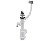 Alcadrain Dřezový sifon A444P s výpustí 70 mm, odpad 40/50 mm, s přípojkou, s přepadem,  A444P-DN50/40