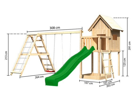 Věž se skluzavkou Karibu Frieda