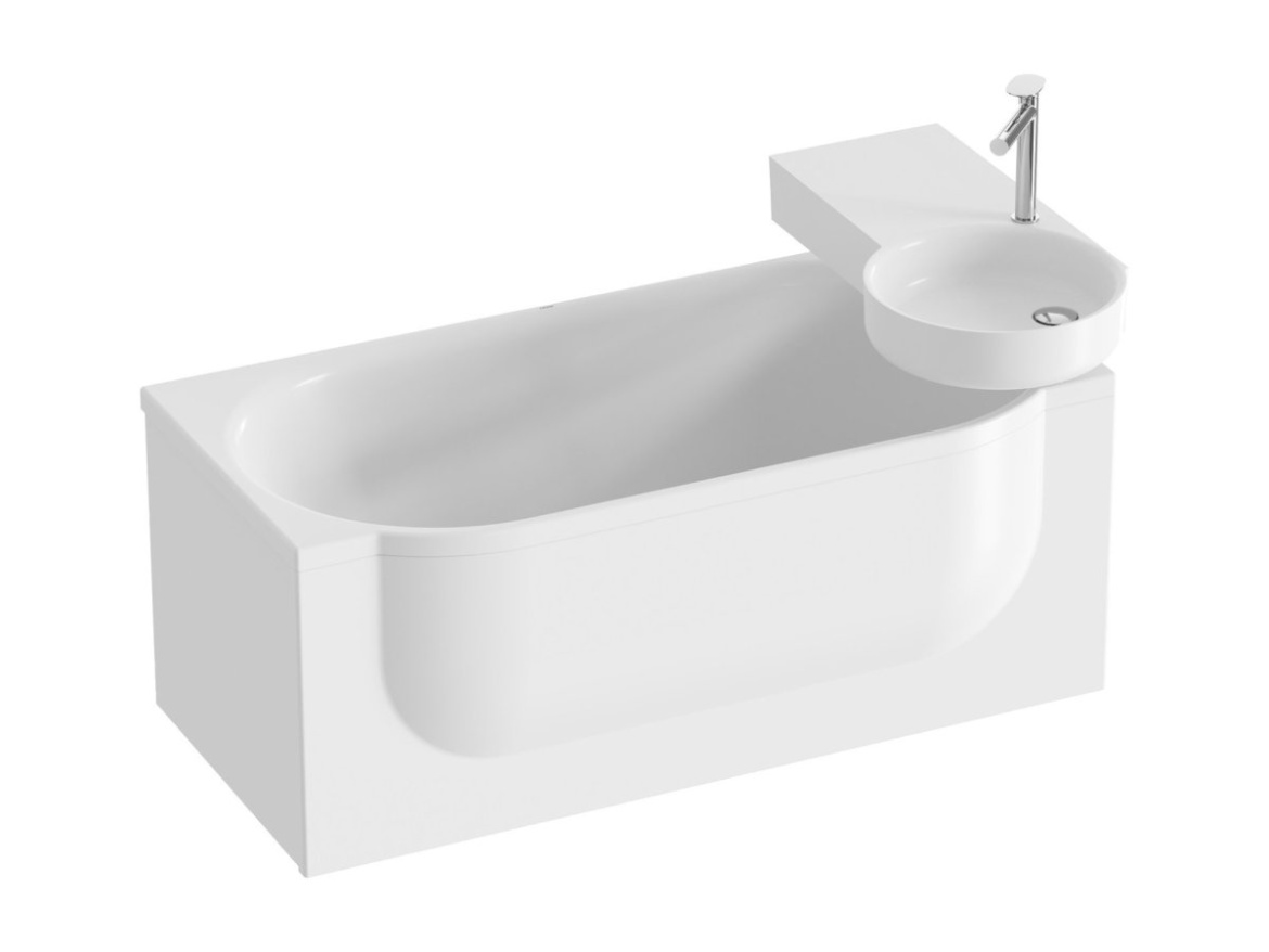 Ravak Umývadlo ARC 83/43 L, s otvorom pre batériu, bez prepadu