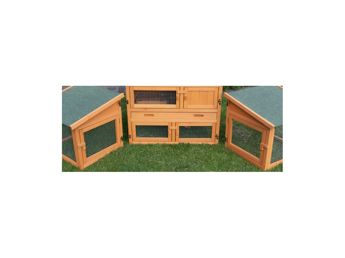 Scobax Dřevěná králíkárna PRACHATICE, 1800x620x720 mm