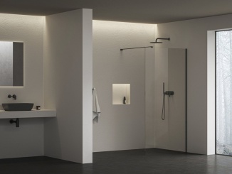 Sprchovanie –  Ravak Walk-In Air Wall 110, černá+transparent
