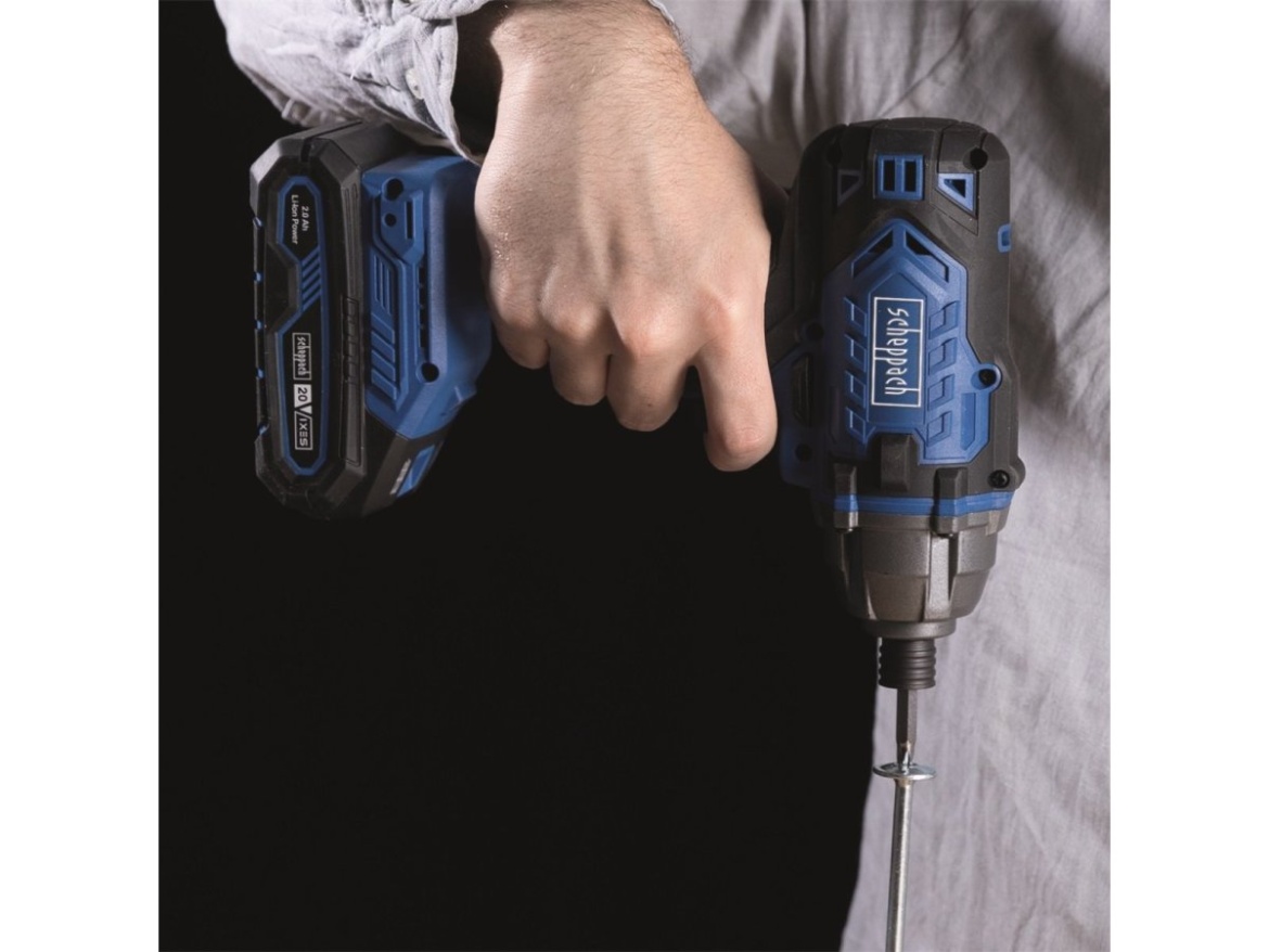 20 V IXES aku rázový uťahovač (bez batérie a nabíjačky) Scheppach C-ID180-X