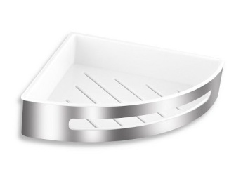 Doplňky –  Novaservis Polička rohová sprchová Bílá/chrom, nerez, , 65579,4