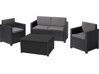 Sestavy –  Keter Zahradní set  MONACO s úložným stolem - šedý