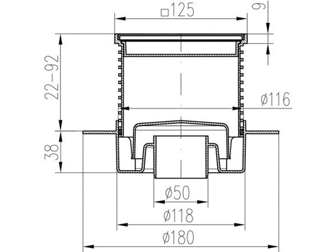 Vpusť Chuděj PVS 50 L2
