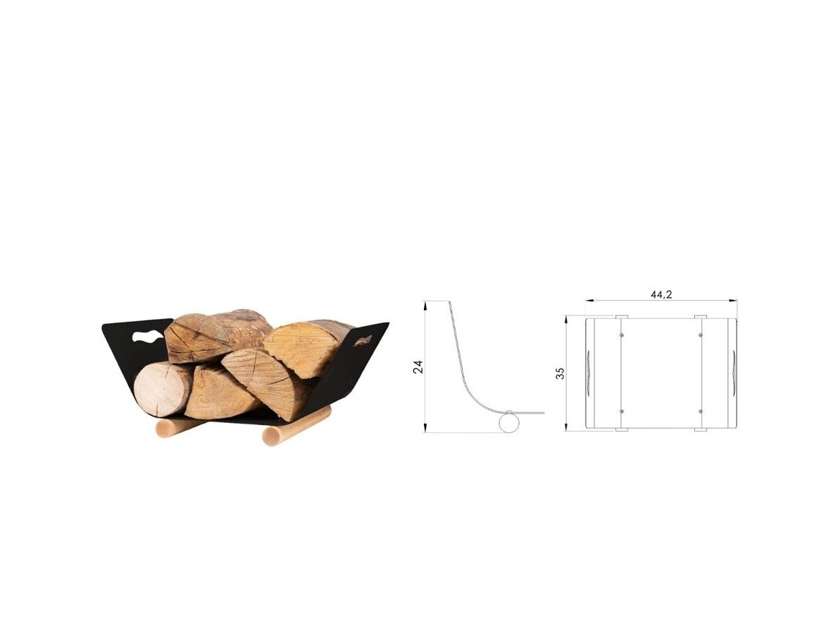 NORDflam Koš / stojan na krbové dřevo Grenada
