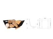 NORDflam Koš / stojan na krbové dřevo Grenada