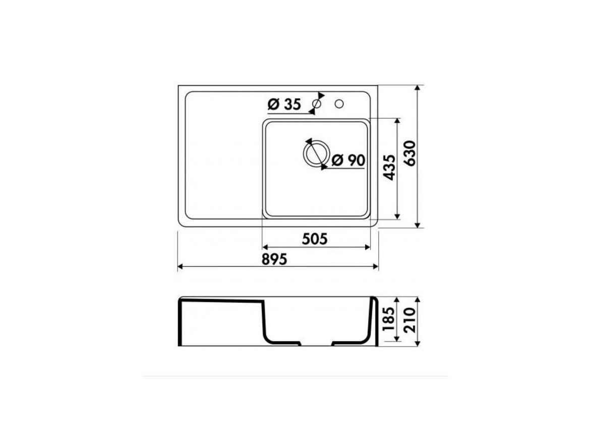 Kuchyňské dřezy Luisina Chambord Thibert 895.0