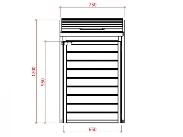 Prístrešok na popolnice Scobax Přístřešek na popelnice