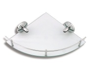 Novaservis Polička rohová Metalia 1 se zábradlím , sklo/chrom, , 6158,0