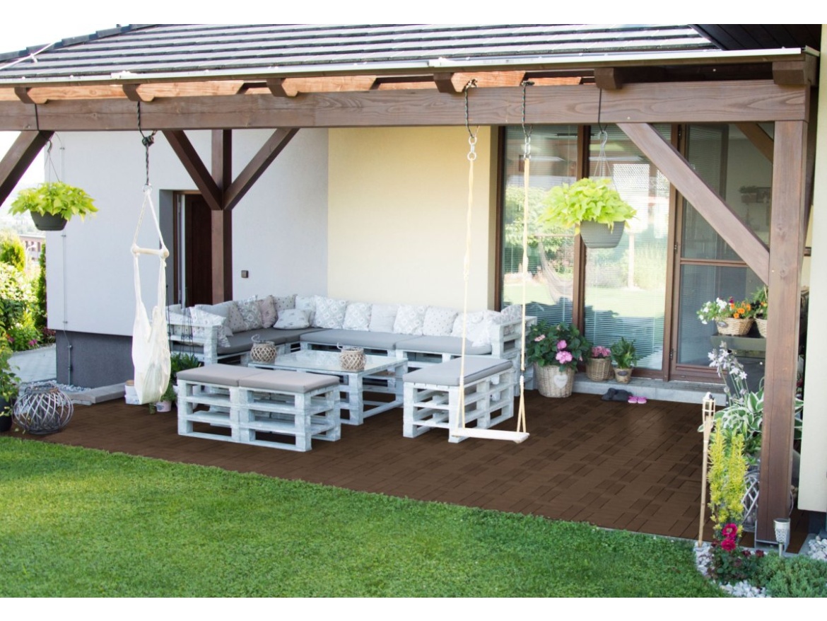 G21 WPC dlaždice  Palmyra, Indický teak, balení 1 m2