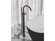 Ravak ES 080.20BLM.RB07G Vaňová batéria do podlahy pre R-box, so sprchovým setom, Black Matt