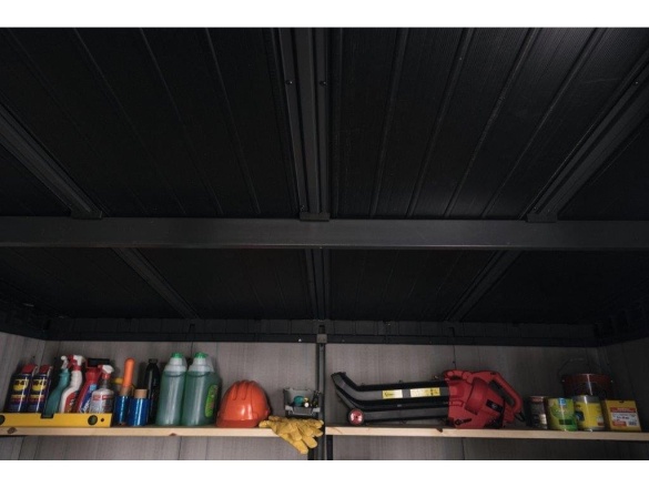 Műanyag kerti ház Keter Zahradní domek  Artisan 9x7 grafitový/šedý, s podlahou