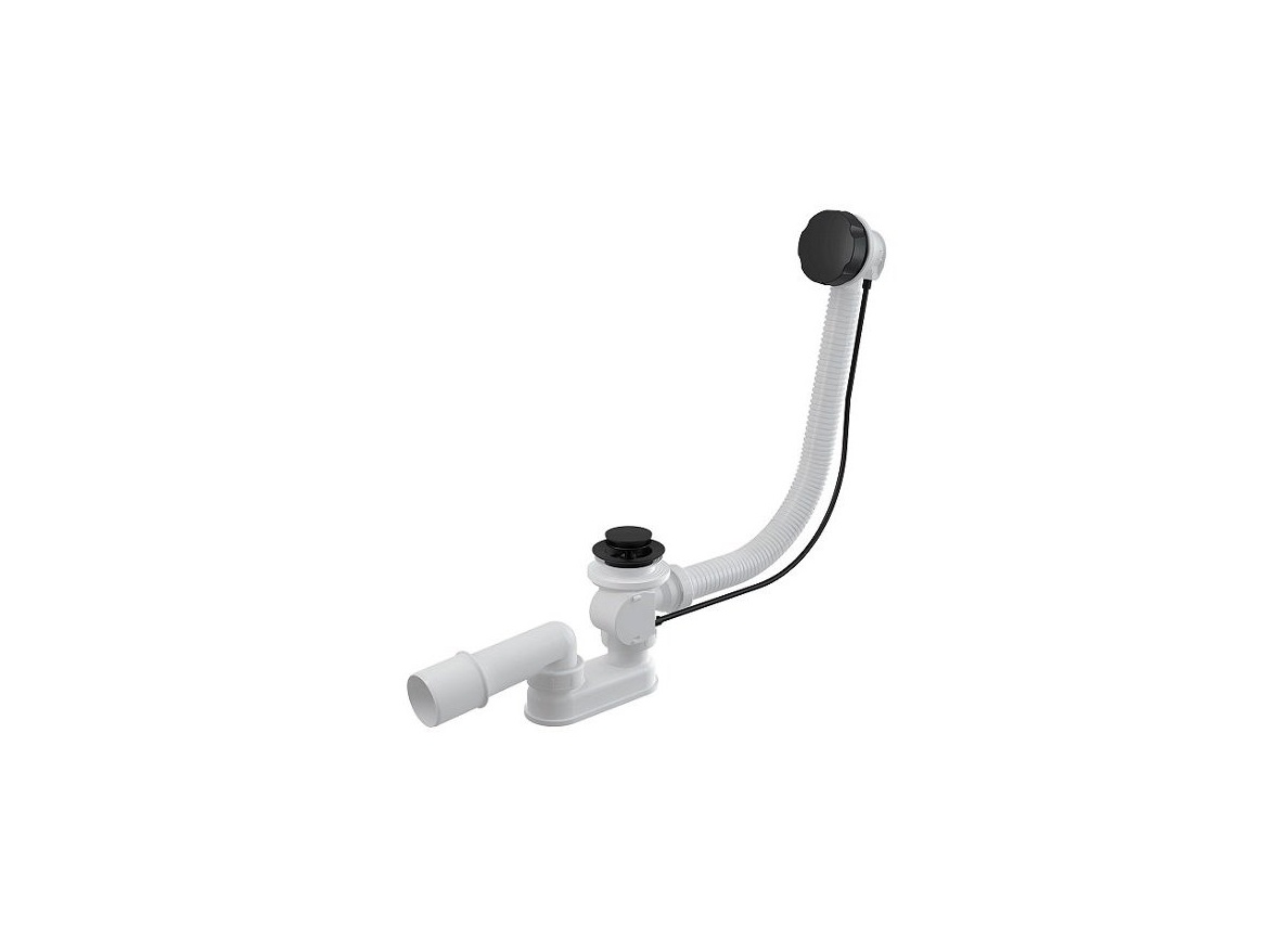 Alcadrain Vanový sifon A55BLACK, odpad 40/50 mm, s ovládáním, černý-mat,  A55BLACK