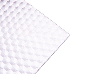 Plexiglas W –  Evonik Strukturované plexisklo 3mm čiré Plexiglas struktura W medové plástve Šířka: 1650, Délka: 2050 2050 mm x 1650 mm x 3,00 mm, číra