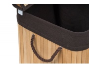 G21 Koš na prádlo  105 l s rozdělovačem, bambusový s hnědým košem