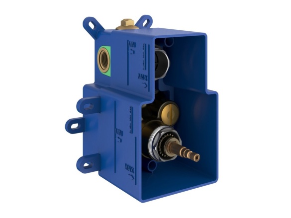 Ravak ES 063.20BLM.O2.RB07C Termostatická podomietková batéria 2-cestná pre R-box, Black Matt