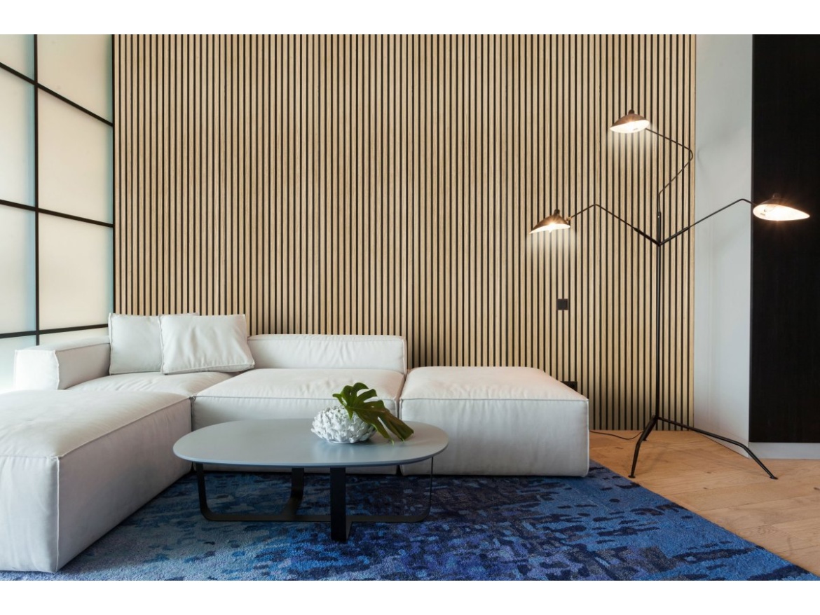 G21 Akustický panel  270x60,5x2,1 cm, přírodní dub