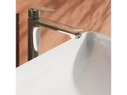 Ravak LF 015.20BL Umyvadlová stojánková baterie 280 mm bez výpusti, černá