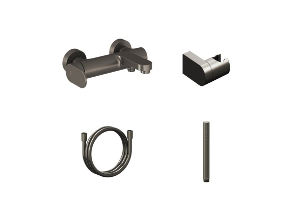 Ravak EL 022.10WV.+S Vaňová nástenná batéria so sprchovým setom, White Velvet