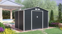 Plechový záhradný domček G21 GAH 529 - 277 x 191 cm, antracitový
