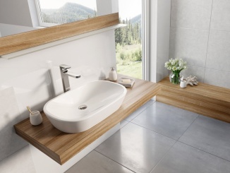 Sanitárna keramika –  Ravak Umyvadlo Ceramic O 60, bez otvoru pro baterii, bez přepadu, bílá