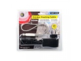 Scobax Vyhřívací topný kabel 12 V / 5W s adaptérem, nerezové opletení