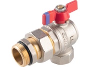 Novaservis Kulový kohout MF 1", rohový, se šroubením, motýl, voda,  KFPS3A