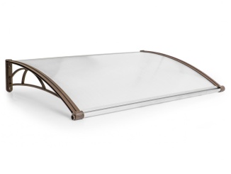 Oblé –  Vchodová stříška Valtellina hnědá / čirá, 120 x 82 cm