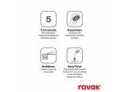 Ravak ES 068.60GLB.O3.RB07D.+S Podomietková batéria 3cestná pre R-box, so sprchovým setom, Gold Brushed