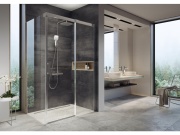 Ravak TE 093.01CR Sprchový sloup s termostatickou baterií, posuvný, se sprchovým setem, chrom