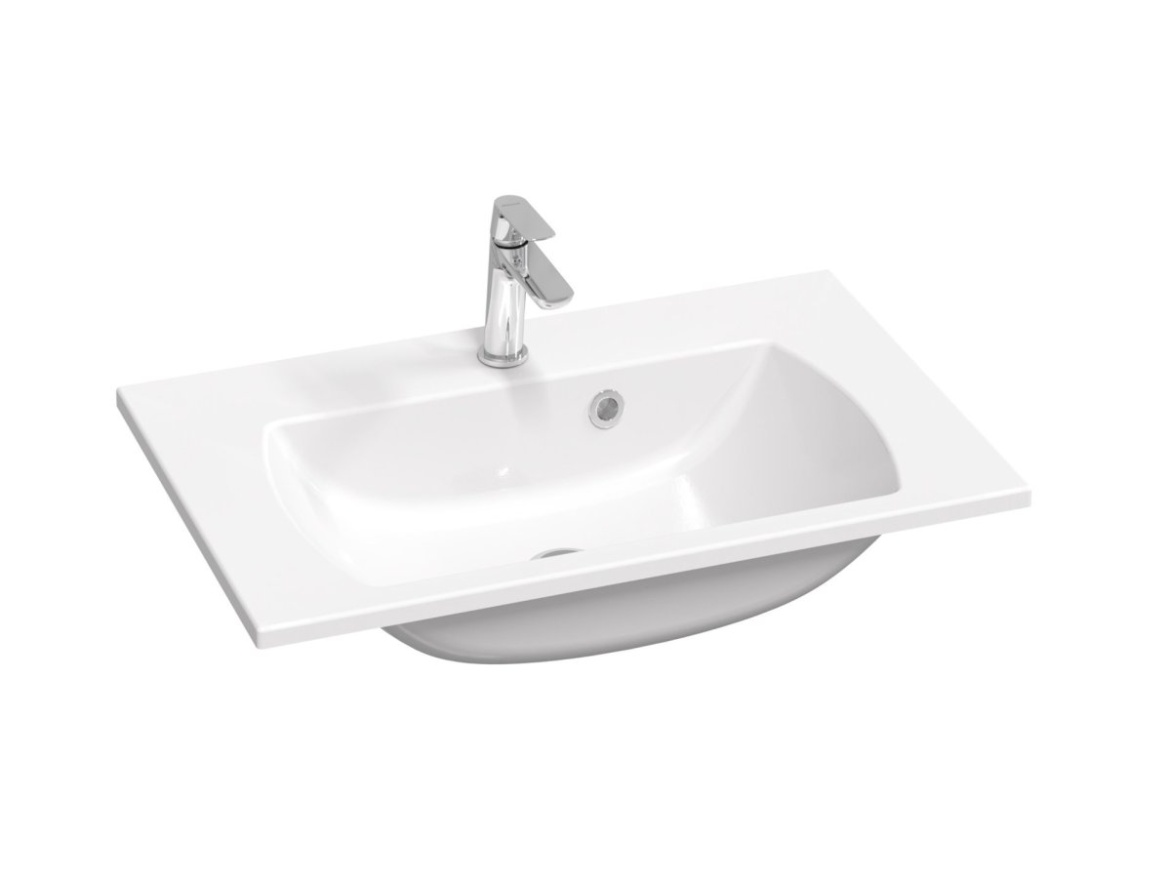 Ravak Umyvadlo Classic Slim 80, s otvorem pro baterii, s přepadem