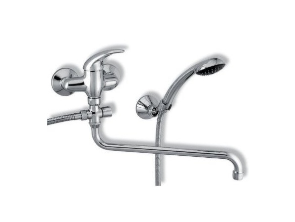 Novaservis Umyvadlová paneláková baterie Metalia 55 100 mm, chrom, nástěnná, s příslušenstvím,  55075,0