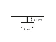 Kronospan Rocko hliníkový T profil