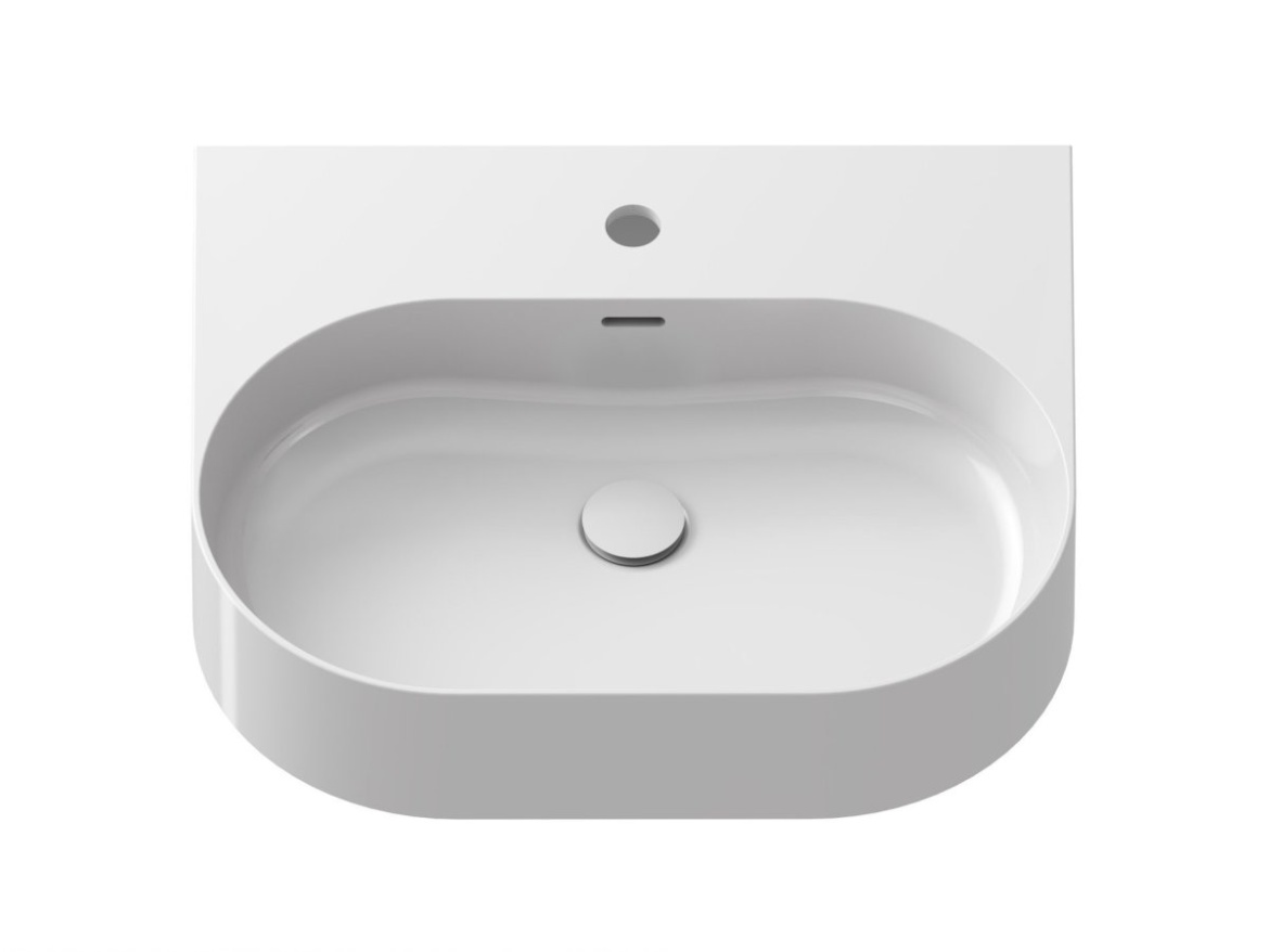 Ravak Umývadlo Ceramic Slim Wall O 55, s otvorom pre batériu, s prepadom, biela