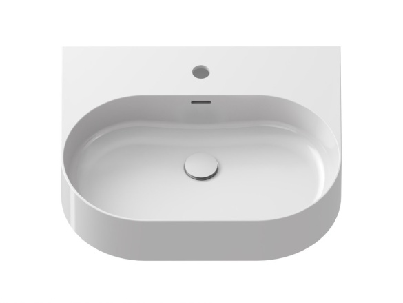 Ravak Umývadlo Ceramic Slim Wall O 55, s otvorom pre batériu, s prepadom, biela