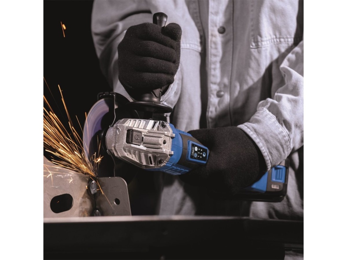 20 V IXES aku uhlová brúska (bez batérie a nabíjačky) Scheppach BC-AG125-X