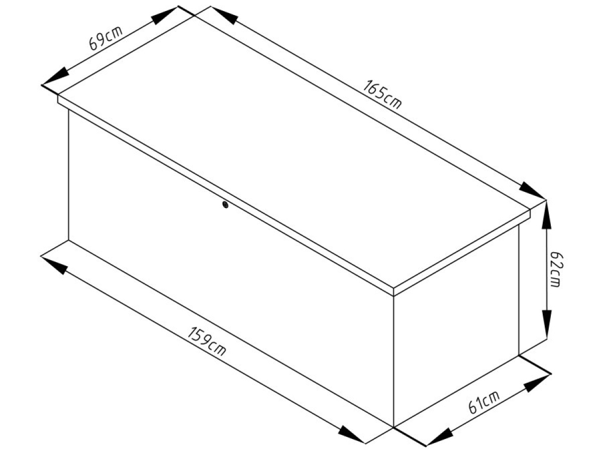 G21 Zahradní box  Denver 560 L, antracitový plechový