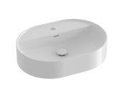 Ravak Umyvadlo Ceramic Slim Shelf O 55, s otvorem pro baterii, s přepadem, antracit